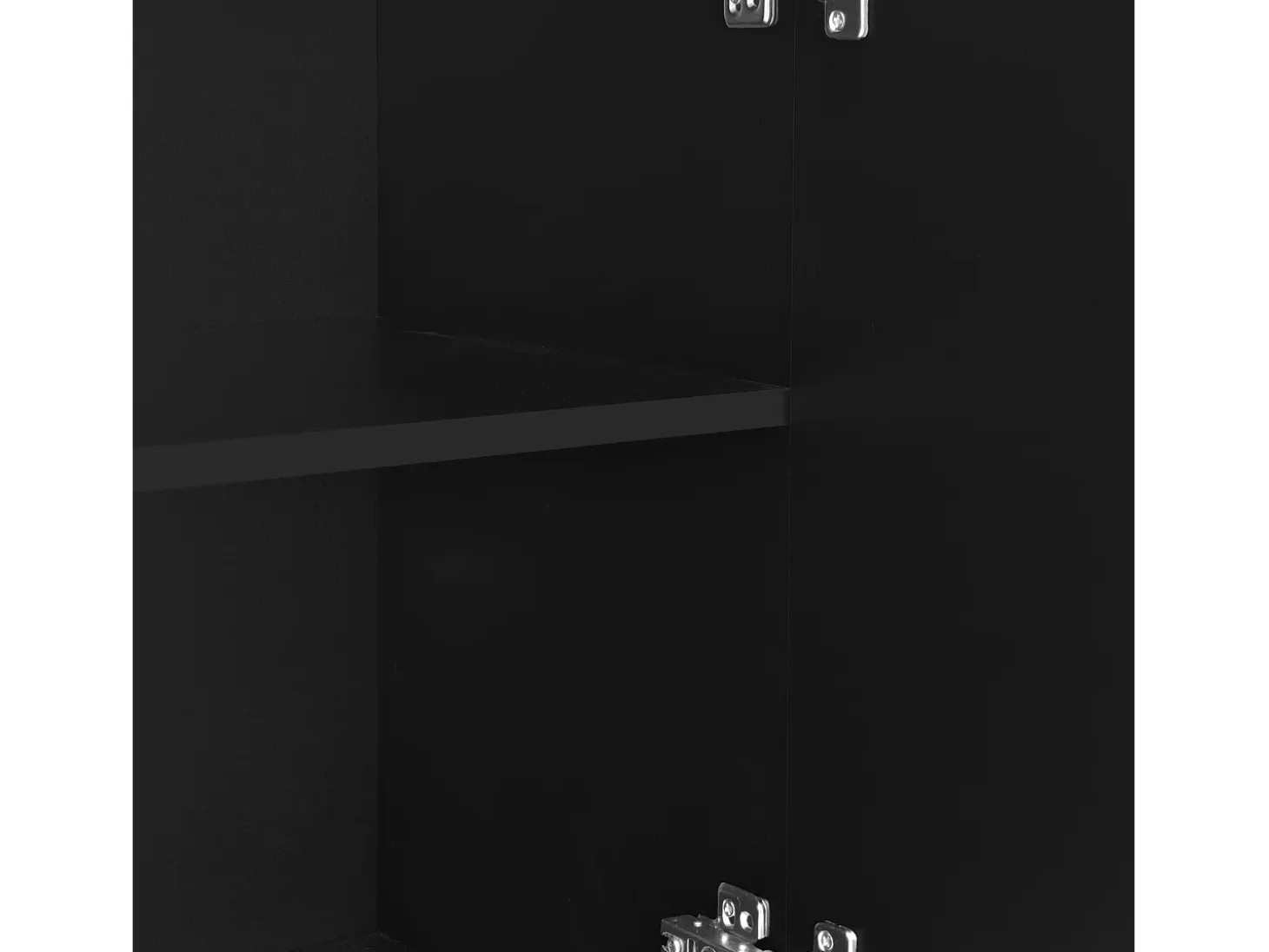 Aparador moderno - 4 puertas en forma de U con estantes - Negro