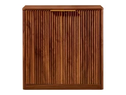Aparador moderno con 2 puertas, 80 x 39,8 x 80 cm, marrón