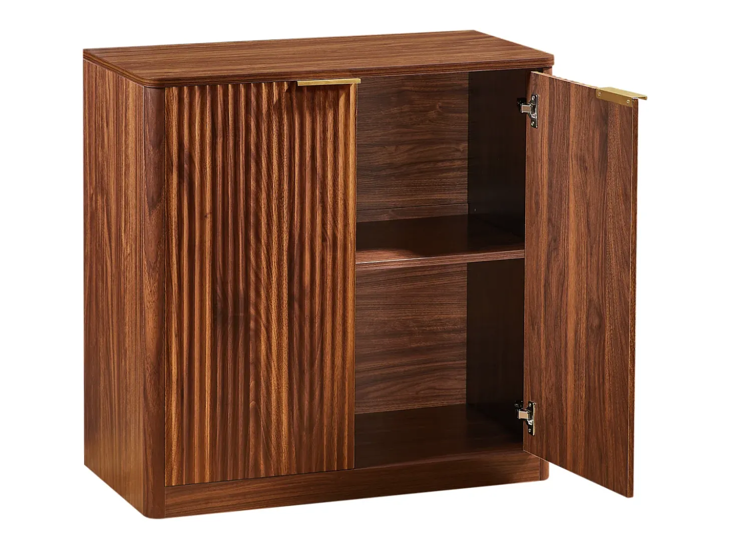 Aparador moderno con 2 puertas, 80 x 39,8 x 80 cm, marrón