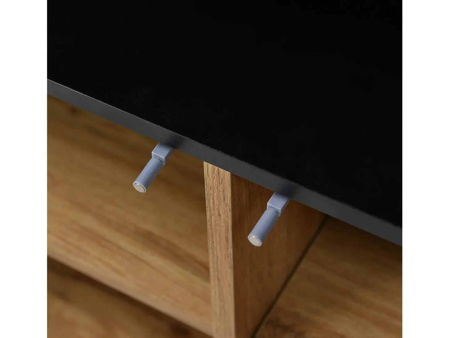 Aparador moderno de madera con 3 puertas y estantes, fabricado en madera natural, cómoda.