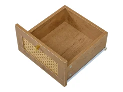 Aparador moderno 105x40x76cm - con 2 puertas y 3 cajones - con compartimentos abiertos - tablero de partículas - Natural