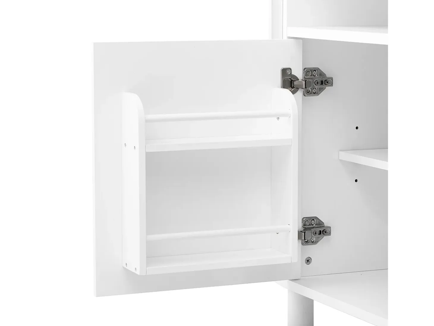 Aparador moderno 120x38x77cm - con 4 puertas - con patas de mueble ajustables - Blanco