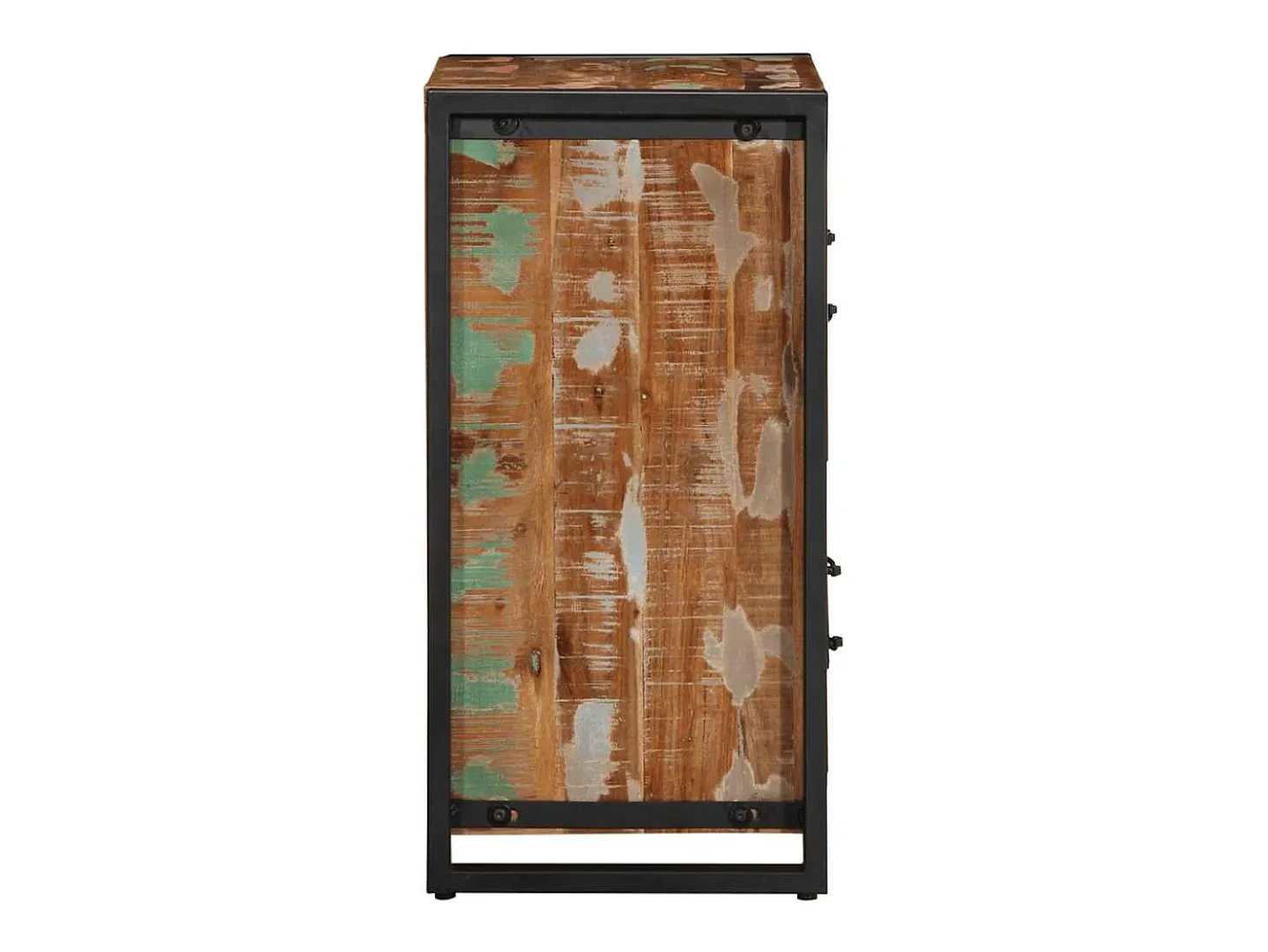 Aparador multicolor 55x35x70 cm madera maciza recuperada