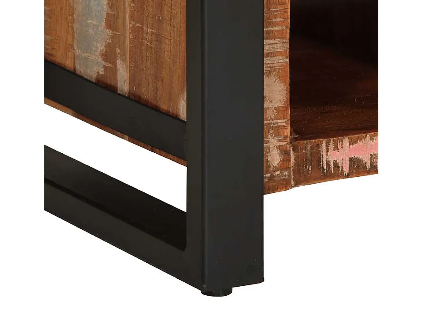 Aparador multicolor 55x35x70 cm madera maciza recuperada