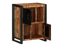 Aparador multicolor 55x35x70 cm madera maciza recuperada