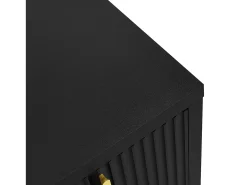 Aparador negro - Aparador de 4 puertas con estantes ajustables - para sala de estar y comedor