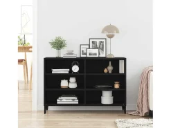 Aparador negro 103,5 x 35 x 70 cm Madera de ingeniería