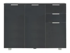 Aparador negro brillante 107x35x80,5 cm ES431396