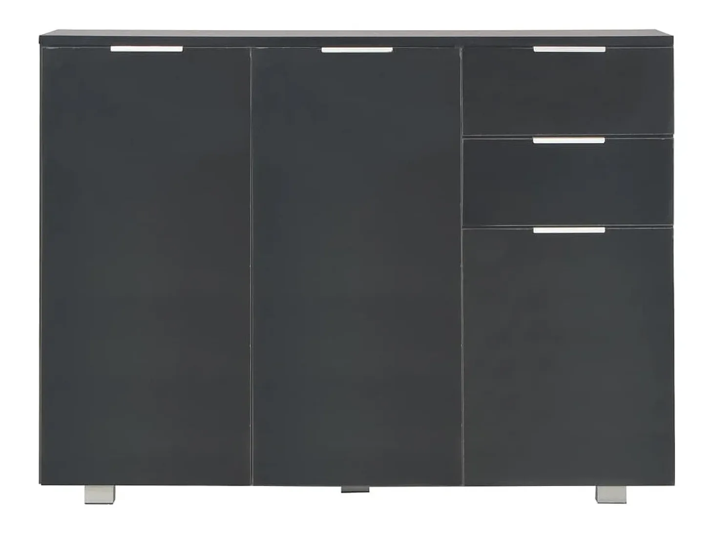 Aparador negro brillante 107x35x80,5 cm ES431396