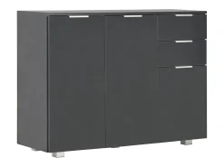 Aparador negro brillante 107x35x80,5 cm ES431396