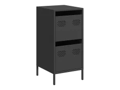 Aparador negro 35x39x73,5 cm acero laminado en frío