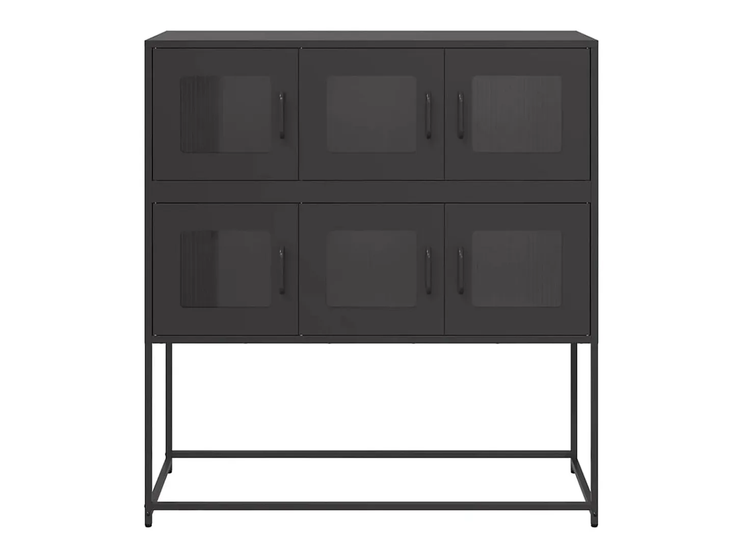 Aparador negro 100,5x39x107 cm acero laminado en frío