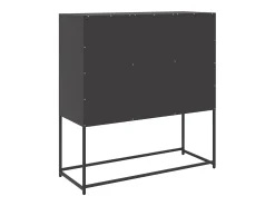 Aparador negro 100,5x39x107 cm acero laminado en frío