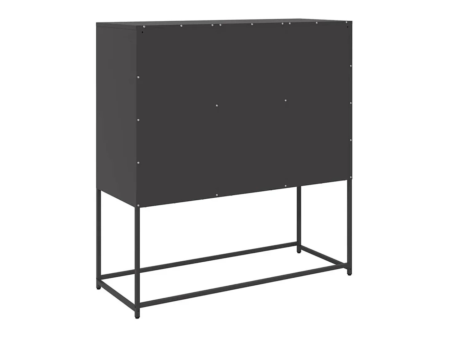 Aparador negro 100,5x39x107 cm acero laminado en frío