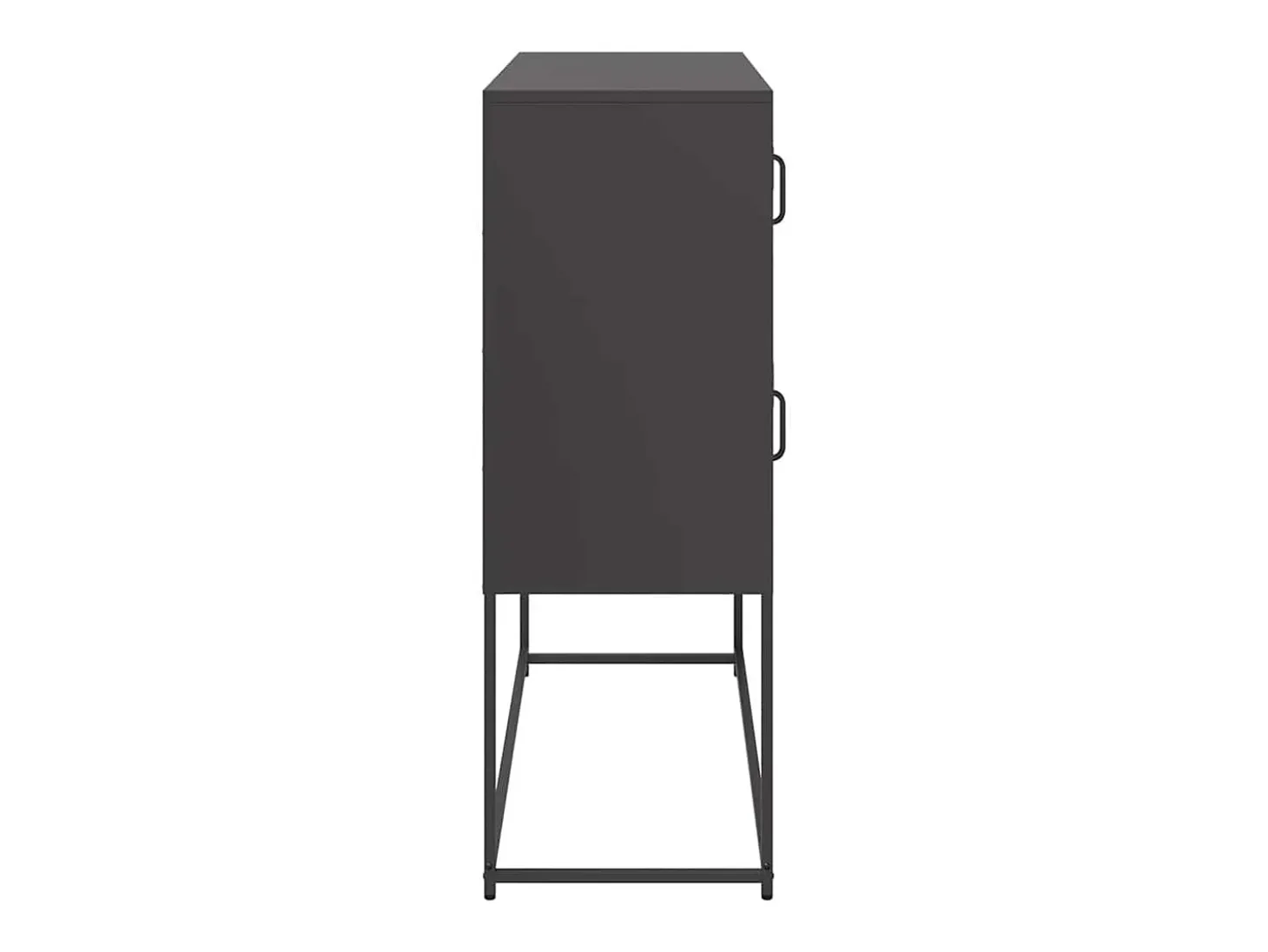 Aparador negro 100,5x39x107 cm acero laminado en frío