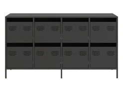 Aparador negro 135x39x73,5 cm acero laminado en frío