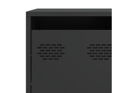 Aparador negro 135x39x73,5 cm acero laminado en frío