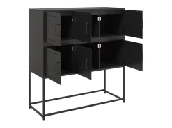 Aparador negro 100,5x39x107 cm acero