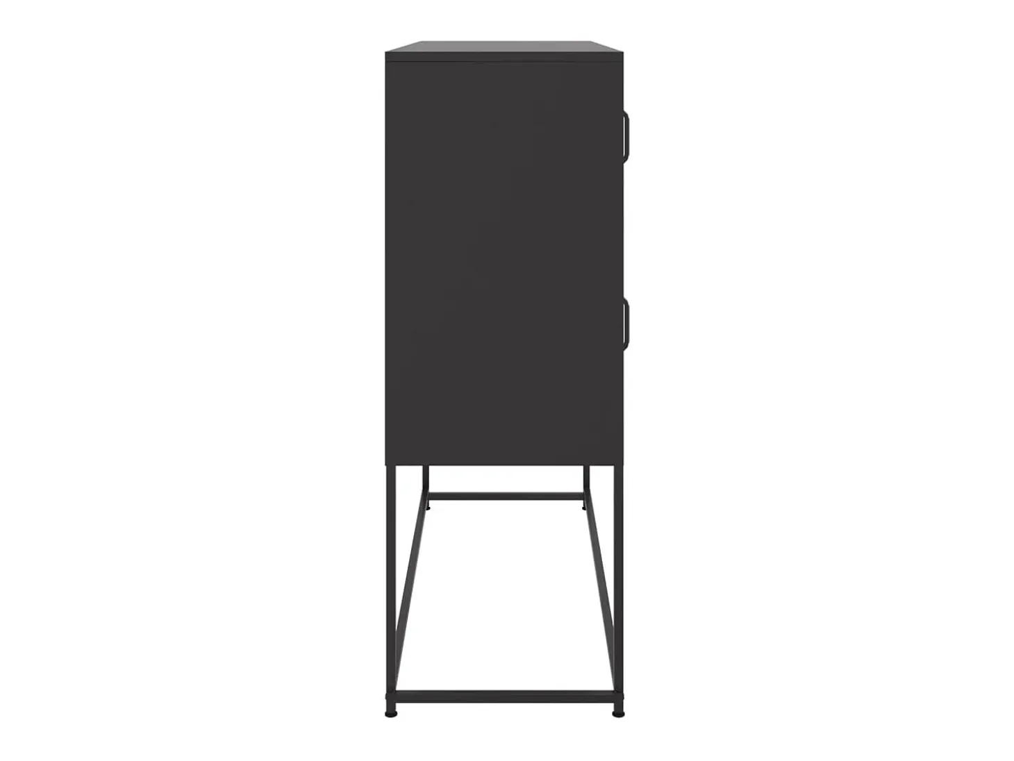 Aparador negro 100,5x39x107 cm acero