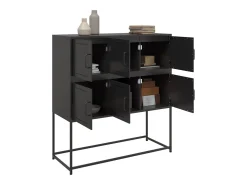 Aparador negro 100,5x39x107 cm acero