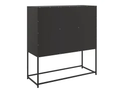 Aparador negro 100,5x39x107 cm acero