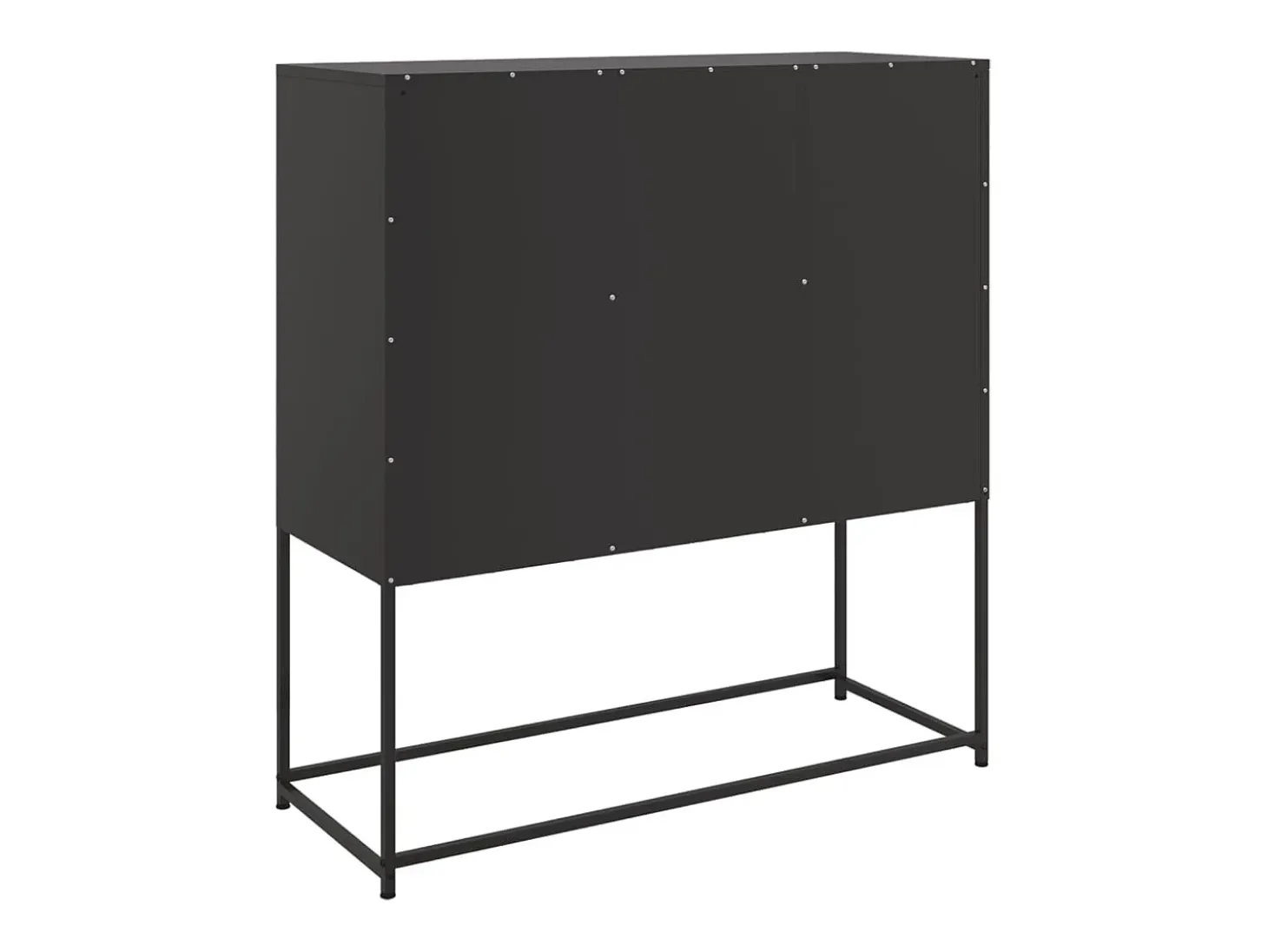 Aparador negro 100,5x39x107 cm acero