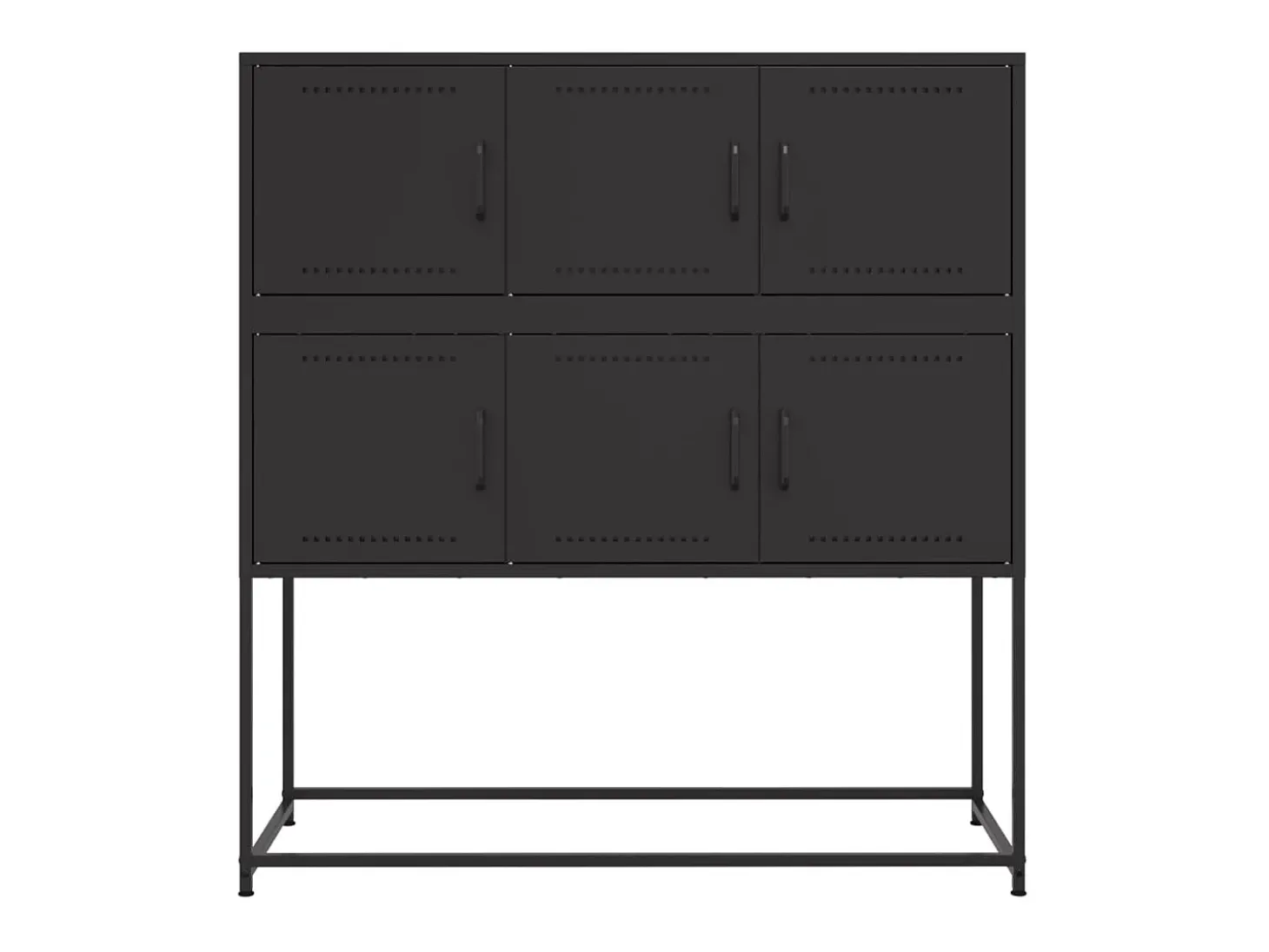 Aparador negro 100,5x39x107 cm acero