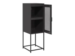 Aparador negro 36x39x107 cm acero laminado en frío
