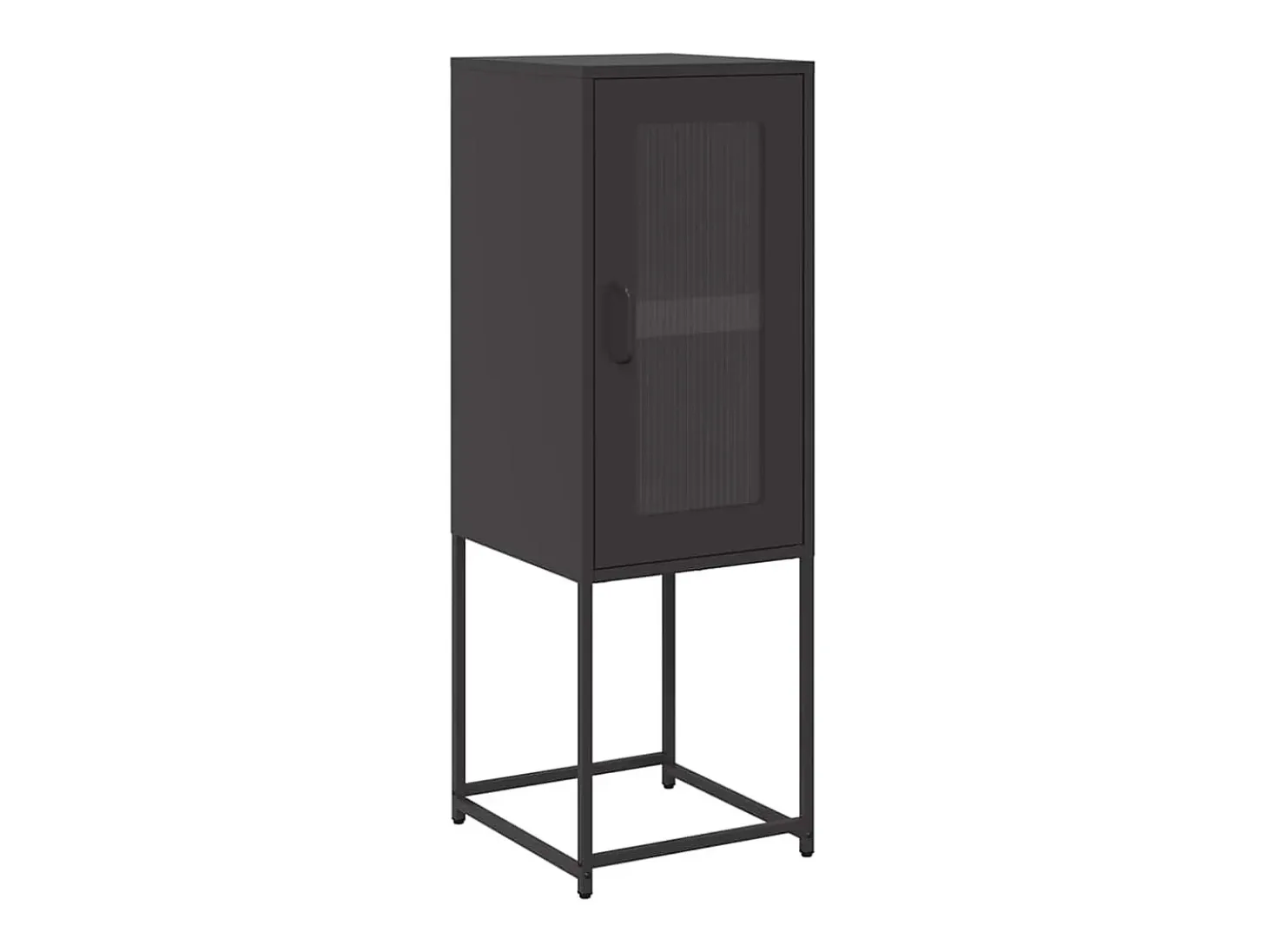 Aparador negro 36x39x107 cm acero laminado en frío