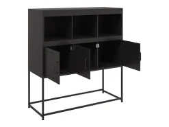 Aparador negro 100,5x39x107 cm acero