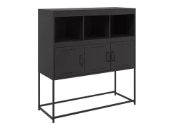 Aparador negro 100,5x39x107 cm acero