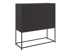 Aparador negro 100,5x39x107 cm acero