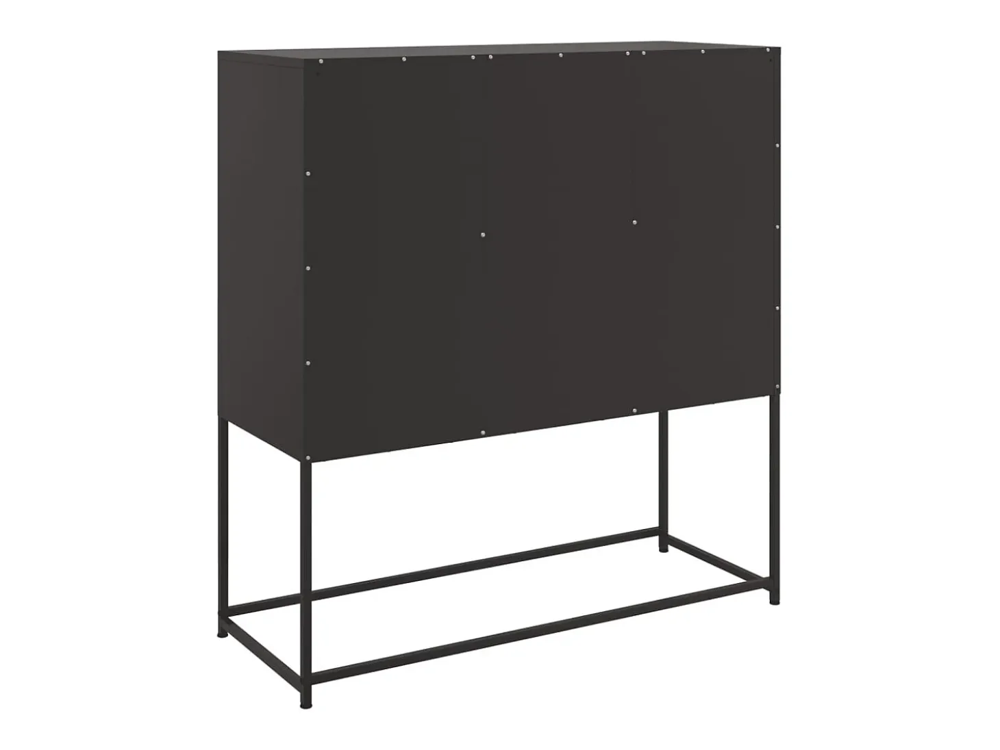 Aparador negro 100,5x39x107 cm acero