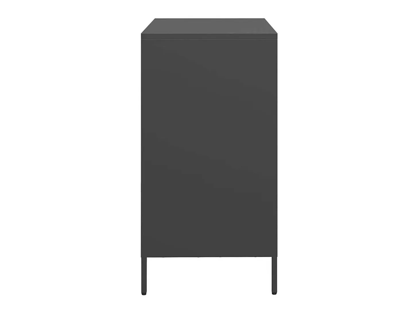 Aparador negro 68x39x73,5 cm acero laminado en frío
