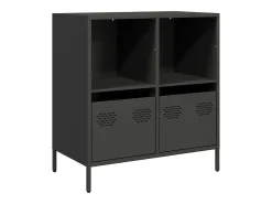 Aparador negro 68x39x73,5 cm acero laminado en frío