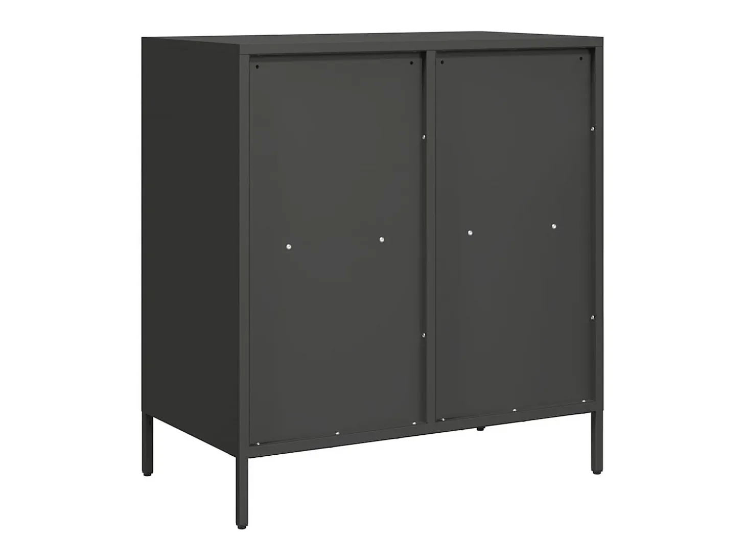 Aparador negro 68x39x73,5 cm acero laminado en frío