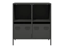 Aparador negro 68x39x73,5 cm acero laminado en frío