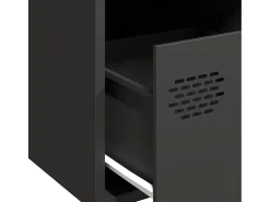 Aparador negro 68x39x73,5 cm acero laminado en frío