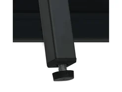 Aparador Negro 70x35x70 cm Acero y cristal