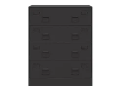 Aparador negro 67x39x83 cm acero