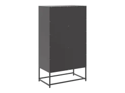 Aparador negro 68,5x38,5x123,5 cm acero