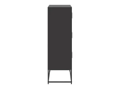 Aparador negro 68,5x38,5x123,5 cm acero