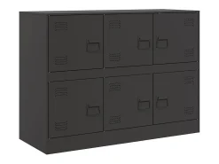 Aparador negro 99x39x73 cm acero