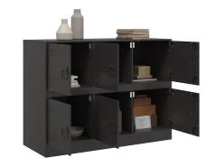 Aparador negro 99x39x73 cm acero