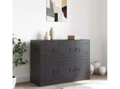 Aparador negro 99x39x73 cm acero