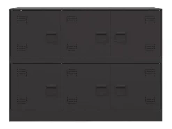 Aparador negro 99x39x73 cm acero