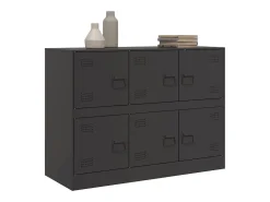 Aparador negro 99x39x73 cm acero
