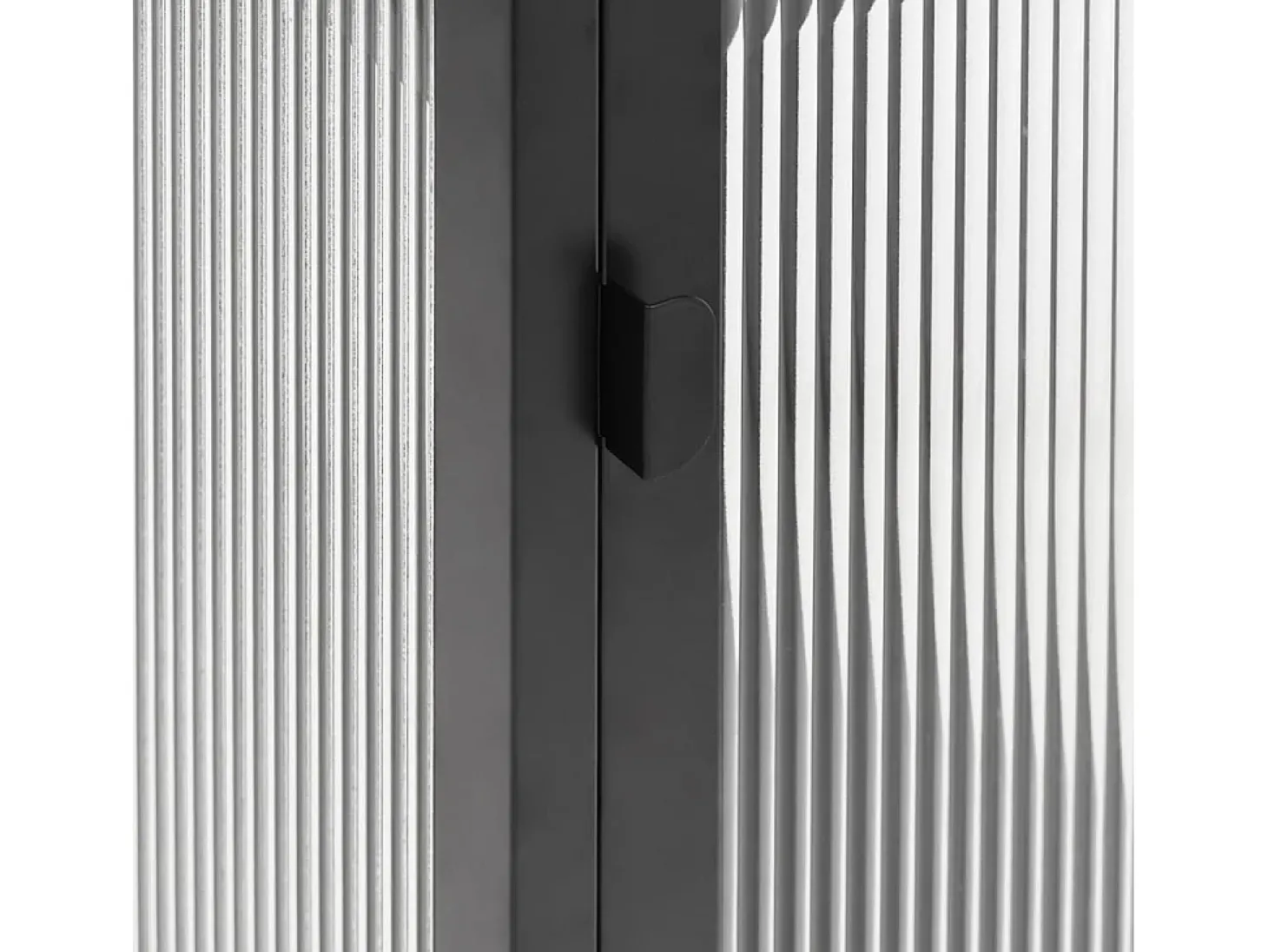Aparador negro 40x35x105 cm cristal y acero