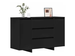 Aparador negro 120x41x75 cm en madera de ingeniería