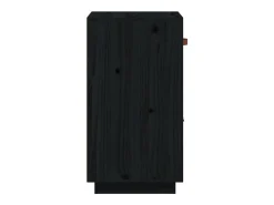 Aparador Negro 34x40x75 cm Madera Maciza de Pino